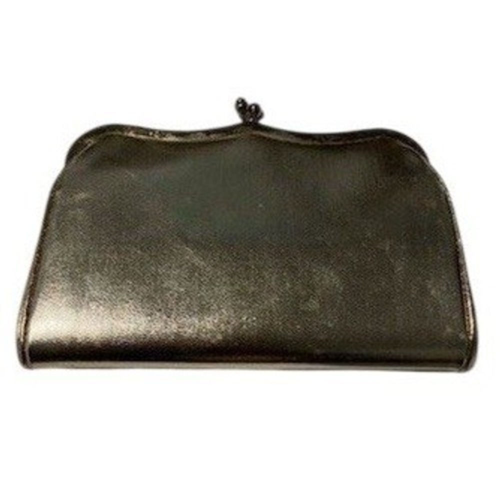 Vintage Andé Clutch Purse Womens Gold Metallic Kiss Lock Frame‎ Evening Bag